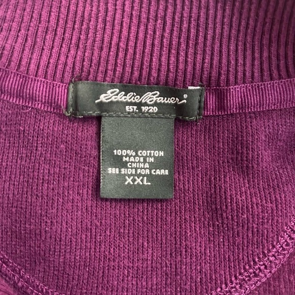 Eddie Bauer Purple Quarter Zip - Picture 3 of 3